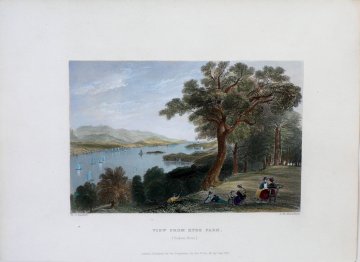 (Hyde Park) William H. Bartlett. American Scenery, London, 1839