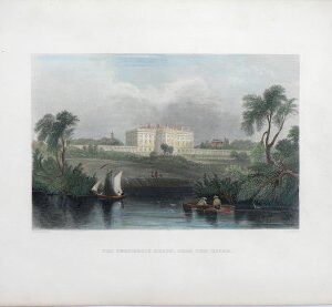 (The White House) William Bartlett. American Scenery. London, 1839