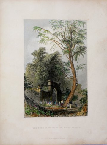 (Mount Vernon) William H. Bartlett. American Scenery. London, 1839