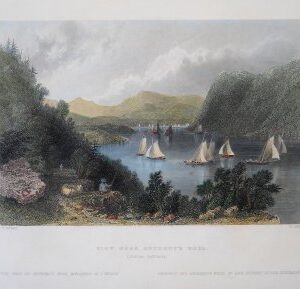 (Anthony's Nose, Hudson River) William H. Bartlett. American Scenery. London, 1839