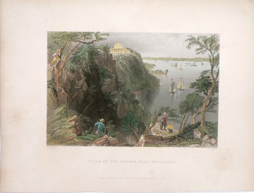 (near Weehawken) William H. Bartlett. American Scenery. London, 1839