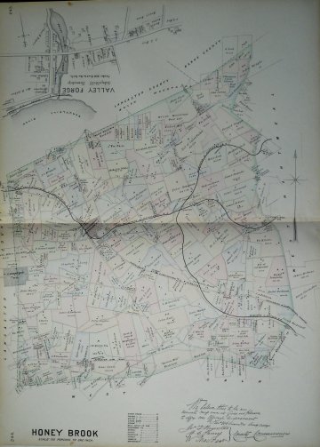 (Honey Brook, Valley Forge) Breous Farm Atlas. Philadelphia 1883