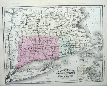McNally, Francis. Massachusetts, Connecticut and Rhode Island. New York, 1866
