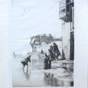 Charles William Cain. Water Carriers. Etching and drypoint. 1920's