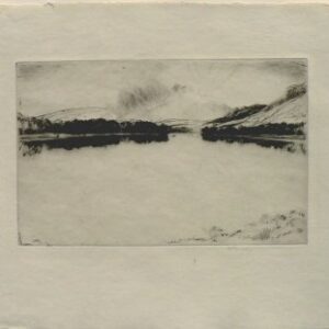 David Young Cameron. Lake at Monteith. Drypoint etching. 1924