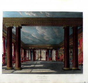 William Henry Pyne. (Dining Room) ...Royal Residences. London: Ackermann, 1819