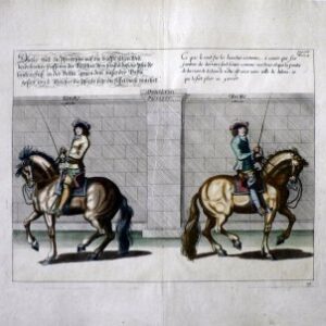 William Cavendish. (Horsemanship) Plate 29 La Methode et Invention Nouvelle… Antwerp, (1657)