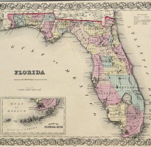 J. H. Colton (Florida and the Keys) General Atlas with Descriptions. Printed New York [1857]-1859