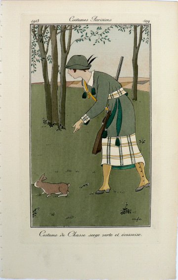 (Shooting, Ladies) Plate 109. Journal des Dames ... Paris, 1912-1914