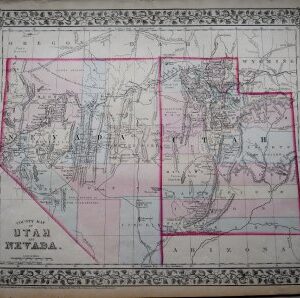 (Utah, Nevada) S. Augustus Mitchell. Philadelphia, 1872.