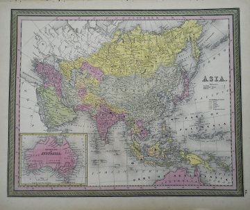 (Asia) Thomas Cowperthwait. Universal Atlas. Philadelphia 1850
