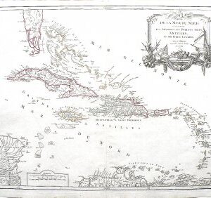 (Caribbean, West Indies) Robert de Vaugondy. Paris, 1757