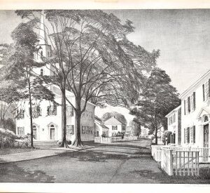 (Edgartown, Martha's Vineyard) Ruth Haviland Sutton c. 1940. Lithograph