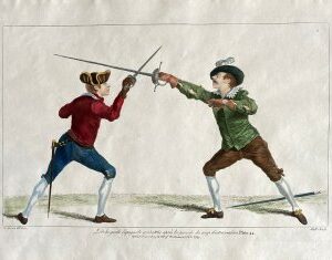 Angelo, Domenico. Plate 44 L'Ecole d'Armes. London, 1763