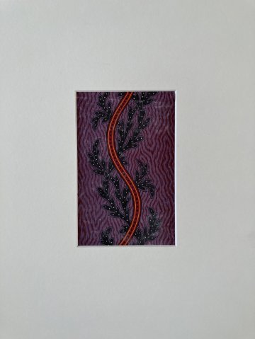 French Provencal Fabric Design painting No 1, c. 1850