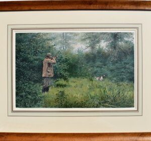 A. B. Frost (Summer Woodcock) The Shooting Pictures. New York: Charles Scribner, 1895. Framed