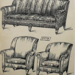 Gottlieb Buehler. 3514. (Rattan Sofa and 2 Chairs) American, 1919