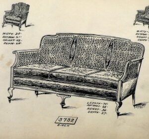 Gottlieb Buehler.3732. (Rattan Sofa and 2 Chairs) American, 1921