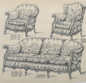 Gottlieb Buehler. 3882 (Rattan Sofa and 2 Chairs) American, 1922