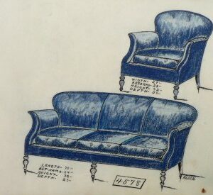 Gottlieb Buehler. 4578. (Sofa and Chair) American, Ca. 1920