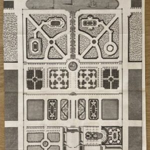 After Alexander Le Blond. (Magnificent Garden before a building). The Theory and Practice of Gardening… London: Bernard Lintot, 1728