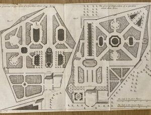 After Alexander Le Blond. (Four Acre and Six Acres Gardens). The Theory and Practice of Gardening… London: Bernard Lintot, 1728