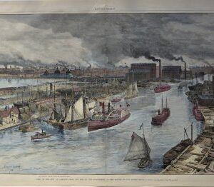 (Chicago - View of the City) Harper's Weekly. New York 1884