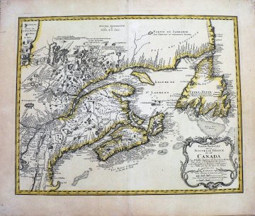 Homann Heirs after Nicholas Bellin. (Eastern Canada) Paris, 1755