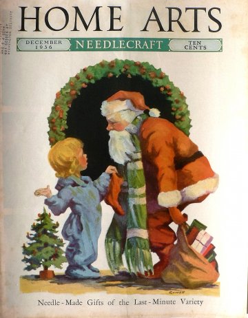 (Child talking with Santa) Home Arts cover. 1936