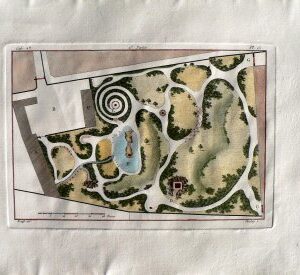 Jean Charles Krafft. (Plan with a Maze) Plans des plus Beaux Jardins... Paris: Levault, 1809