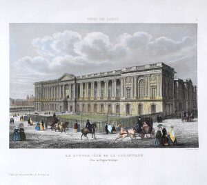 Claude Hilarie-Alphonse Chamouin (Le Louvre, Cote de a Colonnade). Collection de Vues de Paris… Paris 1845