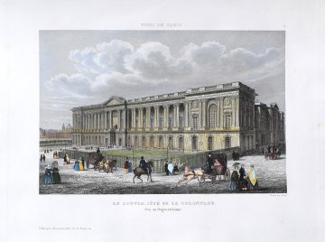 Claude Hilarie-Alphonse Chamouin (Le Louvre, Cote de a Colonnade). Collection de Vues de Paris… Paris 1845