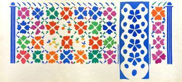 Matisse, Henri. "Decoration - Fruits" Verve, Paris 1958. Three part fold out