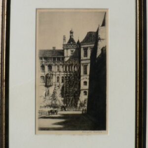 W. Douglas MacLeod. Chatean Blois. ca. 1929. Etching and drypoint