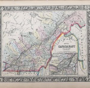 S. Augustus Mitchell (Canada East) New General Atlas. Philadelphia [1860]-1864