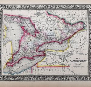 S. Augustus Mitchell (Canada West) New General Atlas. Philadelphia [1860]-1864