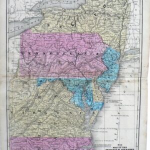 (New York, Pennsylvania, New Jersey, Delaware, Virginia, North Carolina) Philadelphia, S.A, Mitchell, 1852