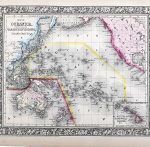 S. Augustus Mitchell (Oceanica) New General Atlas. Philadelphia [1860]-1864