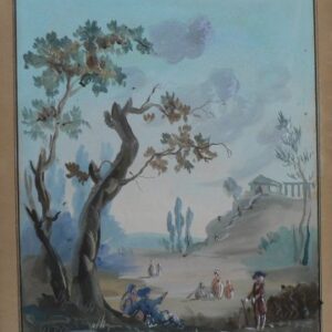 attr. Moreau. (Idylls) Watercolor and gouache. ca. 1780