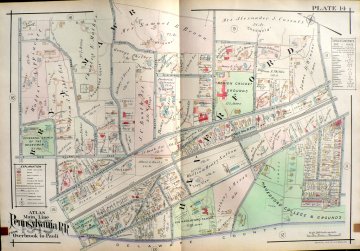 (Bryn Mawr) A.H. Mueller. Pl. 14. Atlas from … Overbrook to Paoli… Philadelphia, 1913