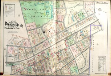(Bryn Mawr) A.H. Mueller. Pl.15. Atlas from … Overbrook to Paoli… Philadelphia, 1913