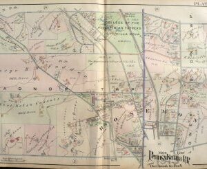 (Villanova and Rosemont) A.H. Mueller. Pl. 20. Atlas from … Overbrook to Paoli… Philadelphia, 1913