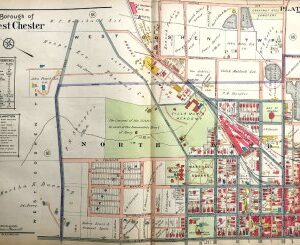 West Chester) A.H. Mueller. …Atlas Main Line Pennsylvania RR from Devon to Downingtown, 1912