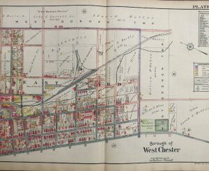 (West Chester) A.H. Mueller. …Atlas Main Line Pennsylvania RR from Devon to Downingtown, 1912