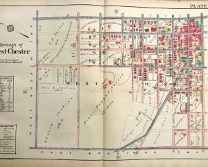 (West Chester) A.H. Mueller. …Atlas Main Line Pennsylvania RR from Devon to Downingtown, 1912