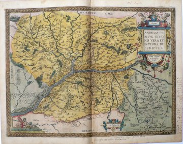 (The Loire Valley) Abraham Ortelius. Amsterdam, ca. 1590