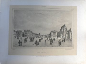 (Versailles) Cour D'Honneur. Vues Generales de Paris. Paris: Gihaut Freres, ca. 1870