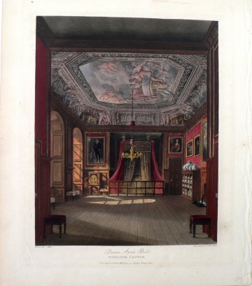William Henry Pyne. (Queen Anns Bed) ...Royal Residences. London: Ackermann, 1819