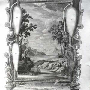 Johann Scheuchzer. (Unusual fishing print with pike) Augsberg and Ulm, 1731-1735