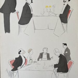 Sem (A l'Hotel de Paris two tables) Paris 1905